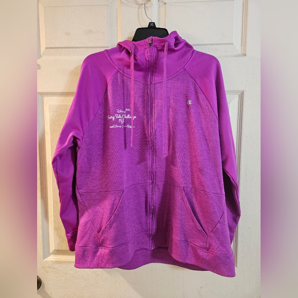 CHAMPION RUN DISNEY 2018 PRINCESS WEEKEND FULL ZIP SWEATSHIRT: PINK: GUC: SZ XL